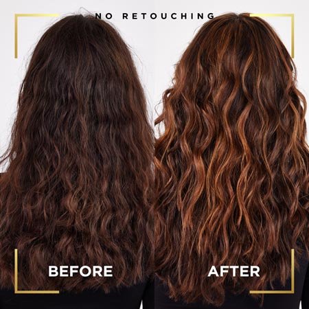 Before and After Preference Balayage for Medium to Dark Brown Hair